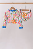 Summer floral print ruffle 2pc swimsuit - Aaria Tees Aaria Tees
