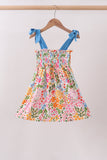 Summer floral print smocked mom&me dress - Aaria Tees Aaria Tees