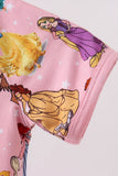 Pink character bamboo romper Aaria Tees