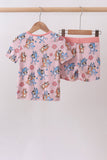 Pink character bamboo 2pc pajama set Aaria Tees