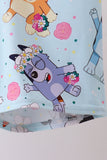 Blue character floral bamboo pajama set Aaria Tees