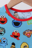 Blue character bamboo pajama set Aaria Tees