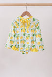 Lemon print ruffle rashguard - Aaria Tees Aaria Tees