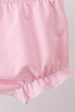 Pink puppy floral ruffle bloomer set - Aaria Tees Aaria Tees