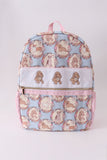 Pink puppy embroidery backpack Aaria Tees