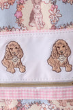 Pink puppy embroidery backpack Aaria Tees