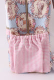 Pink puppy embroidery backpack Aaria Tees