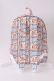 Pink puppy embroidery backpack Aaria Tees