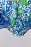 Ocean garden splash ruffle rashguard set - Aaria Tees Aaria Tees