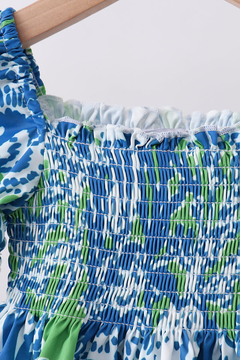 Ocean garden splash ruffle 2pc set - Aaria Tees Aaria Tees