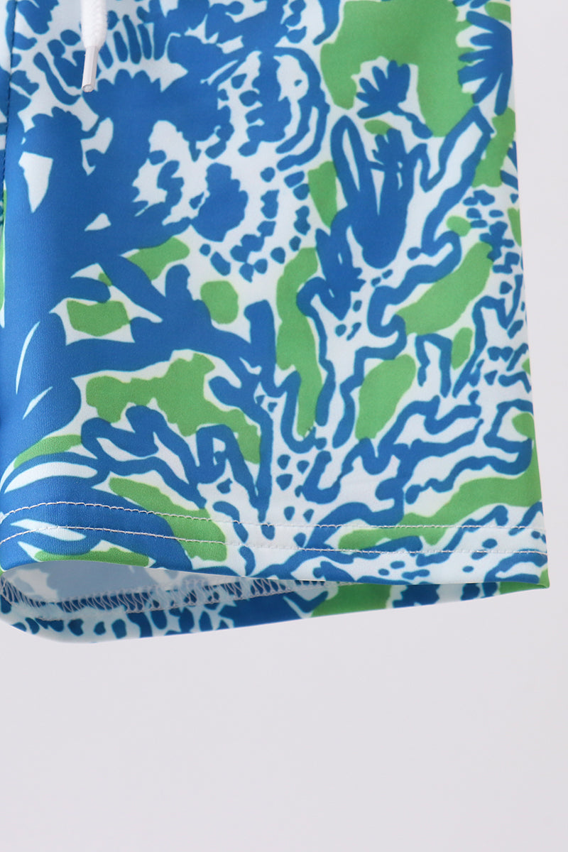 Ocean garden splash swim trunks - Aaria Tees Aaria Tees