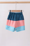 Colorblock fish embroidery swim trunks - Aaria Tees Aaria Tees