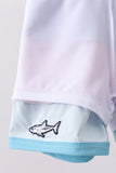 Colorblock fish embroidery swim trunks - Aaria Tees Aaria Tees
