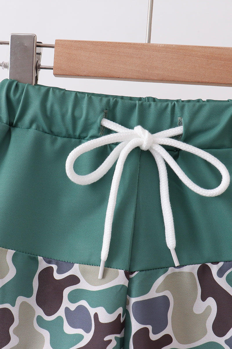 Camouflage duck embroidery swim trunks - Aaria Tees Aaria Tees