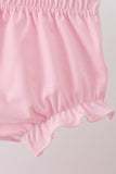Pink bow castle ruffle bloomer set - Aaria Tees Aaria Tees