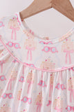 Pink bow castle ruffle shorts set - Aaria Tees Aaria Tees
