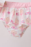 Pink bow castle ruffle 2pc swimsuit - Aaria Tees Aaria Tees