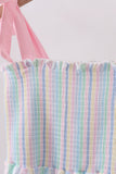Rainbow stripe smocked dress - Aaria Tees Aaria Tees