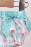 Green plaid horse applique 2pc swimsuit - Aaria Tees Aaria Tees