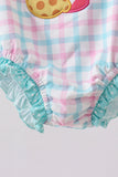 Green plaid horse applique rashguard - Aaria Tees Aaria Tees