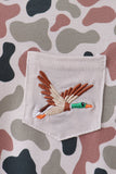Camo Duck Embroidered Romper Aaria Tees