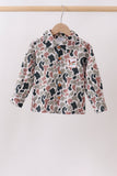 Camo Duck Embroidered Button Down Shirt Aaria Tees