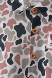 Camo Duck Embroidered Button Down Shirt Aaria Tees