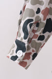Camo Duck Embroidered Button Down Shirt Aaria Tees