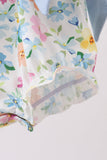 Blue Floral Lace Bubble Aaria Tees
