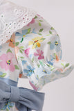 Blue Floral Lace Bubble Aaria Tees