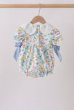 Blue Floral Lace Bubble Aaria Tees