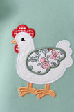 Sage Chicken Applique Bloomer Set Aaria Tees