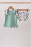 Sage Chicken Applique Bloomer Set Aaria Tees