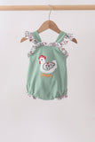 Sage Chicken Applique Bubble Aaria Tees