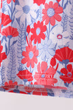 Blue Floral Bamboo Set Aaria Tees