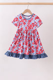 Blue Floral Bamboo Dress Aaria Tees