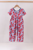 Blue Floral Bamboo Jumpsuit Aaria Tees