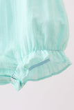 Green Marine Embroidered Jacquard Bubble Aaria Tees