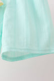 Green Marine Embroidered Jacquard Set Aaria Tees