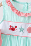 Green Marine Embroidered Jacquard Set Aaria Tees