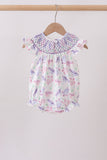 Purple Sea Turtle Smocked Bubble Aaria Tees