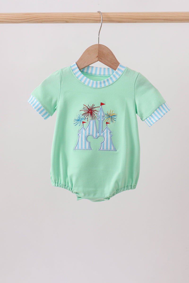 Green Castle Applique Bubble - Aaria Tees Aaria Tees