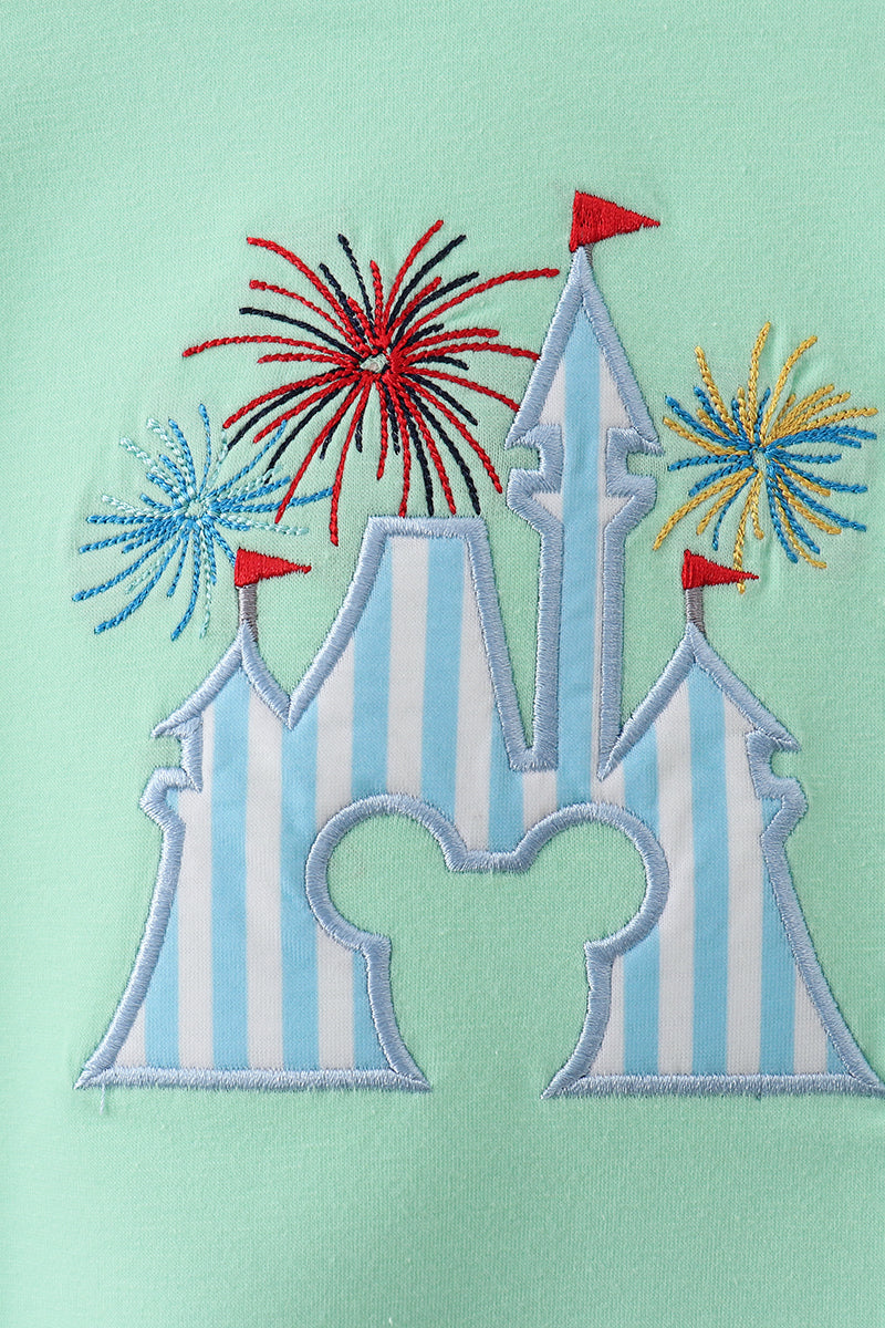 Green Castle Applique Bubble - Aaria Tees Aaria Tees