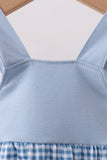 Blue Plaid Bubble Aaria Tees