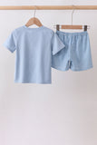 Blue Plaid Set Aaria Tees