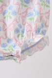 Blue Hydrangea Bow Bubble Aaria Tees
