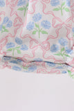 Blue Hydrangea Bow Bubble Aaria Tees