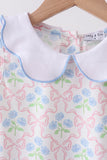 Blue Hydrangea Bow Skorts Set Aaria Tees