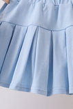 Blue Hydrangea Bow Skorts Set Aaria Tees