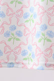 Blue Hydrangea Bow Skorts Set Aaria Tees